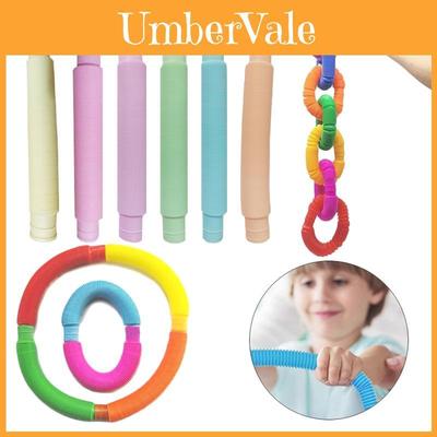 Vermakelijke Doe-het-zelf Pop Tube Telescopische Balg Sensorisch Speelgoed Voor Kinderen En Volwassenen