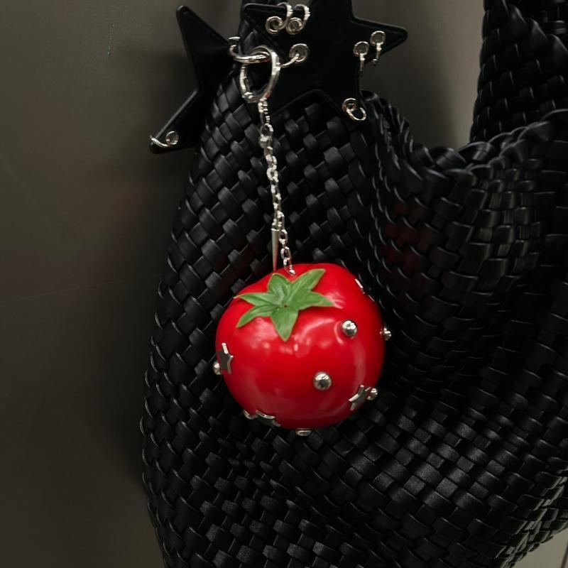 Creative Y2K 3D Tomato Keychain Fruit Charm Pendant For Bag Ideal Birthday Gift For Women And Girls
