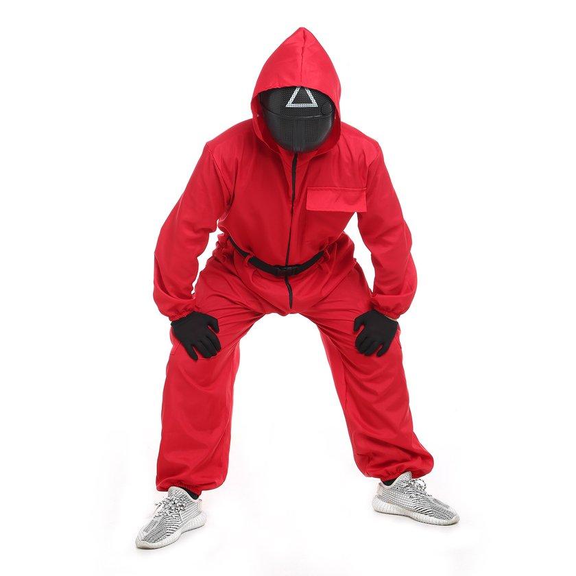 Buy Cozy Costume For Squid Game Jumpsuit With Hood And Mask Fashion