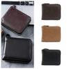 PU Leather Men Short Wallet with Zipper Men Coin Purses Elegant Men Card Holder  Men