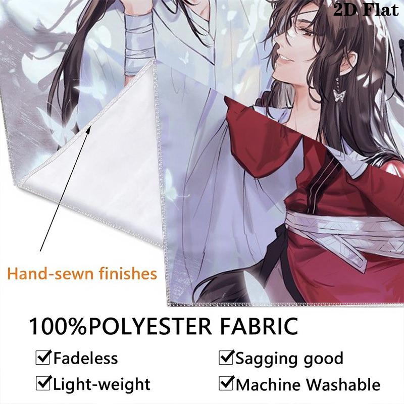 Heavenly Official's Blessing Wall Tapestry Aesthetic Wall Hanging Printed Fabric Blanket Decorative Tapestries for Bedroom Living Room Home Decor