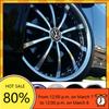 142WFor VW Volkswagen Jetta MK5 Golf 4PCS 56/60/65MM Car Badge Hub Cap Sticker Wheel Center Auto Cover Modification Decal Decoration