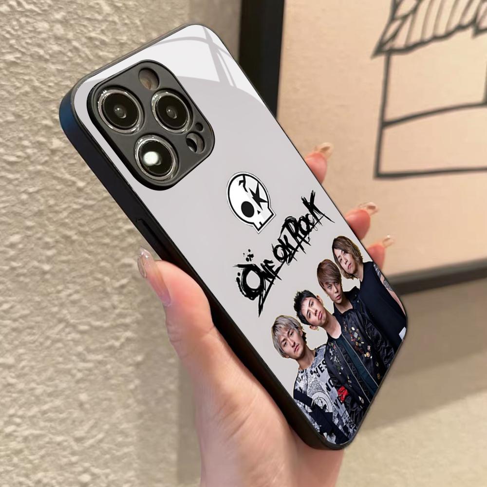 Japan Band ONE OK ROCK Phone Case for Iphone 17 16 15 14 12 11 13 Pro Max Mini X Air Puls Black Glass Cover