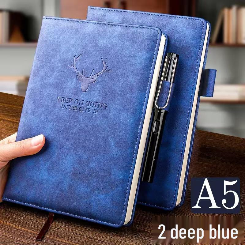 Extra Thick Magnetic Leather Business Notebook with Buckle