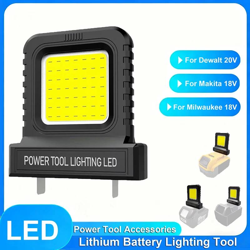 Outdoor LED Work Light Emergency Light High-Intensity Chip Plug-and-Play Power Tool Accessories For Makita Bosch etc.18V-21V Li-ion Batteries