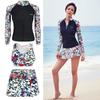 Women's Long Sleeve Two-Piece Wetsuit: Slimming, Quick-Dry, Sun Protection Surf & Swimwear