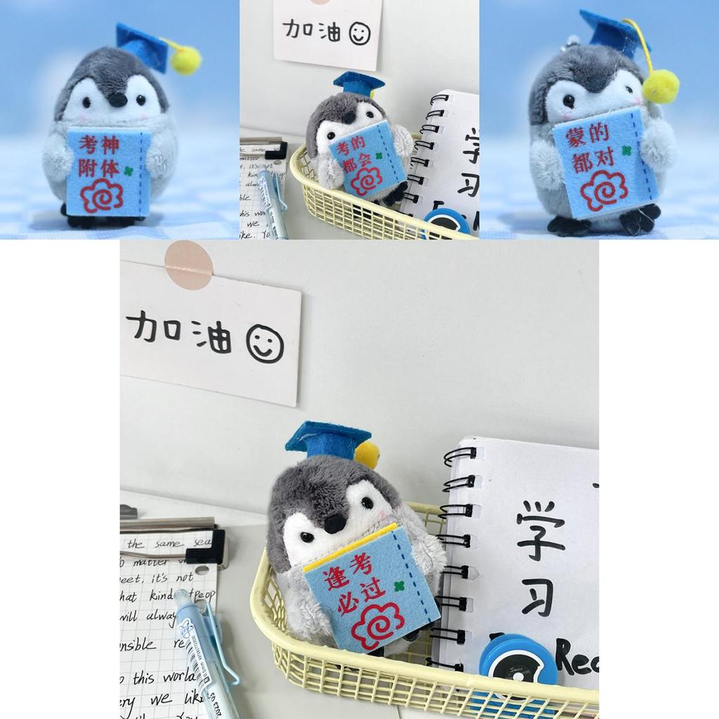 Charming Motivational Penguin Plush Toy For Students Graduation Season 8cm Customizable