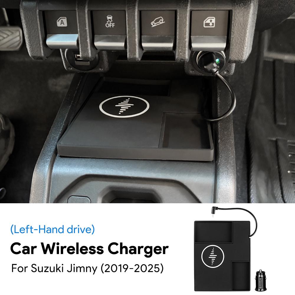 For Suzuki Jimny 2019-2025 Special Silicone Wireless Charger Center Console Fast Phone Charging Pad Car Interior Car Accessories