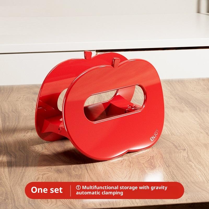 Kitchen Storage Countertop Space Saving Utensil Holder For Chopping Board Pot Cover Ventilated Drainage красный