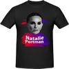 Natalie Music Portman Men's T-Shirts Short Sleeve Cotton Casual Basic Tee Shirts Black(16)