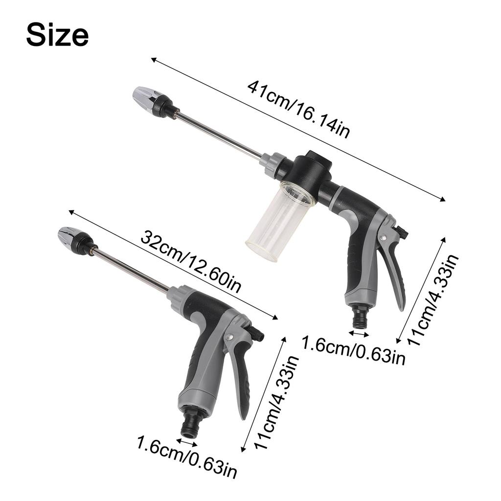 Garden Hose Nozzle For Car Wash Cleaning Spray Head MultiFunctional Irrigation Stable Characteristics, High Reliability.