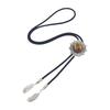 Elegant Bolo Tie with Stone Pendant Carved Necktie Western Necklace Cool Bolo Tie Western Cowboy Costume