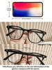 2Pcs Classic Fashion Black Mixed Frame Glasses Set Simple and Versatile Design Suitable for Daily Commuting