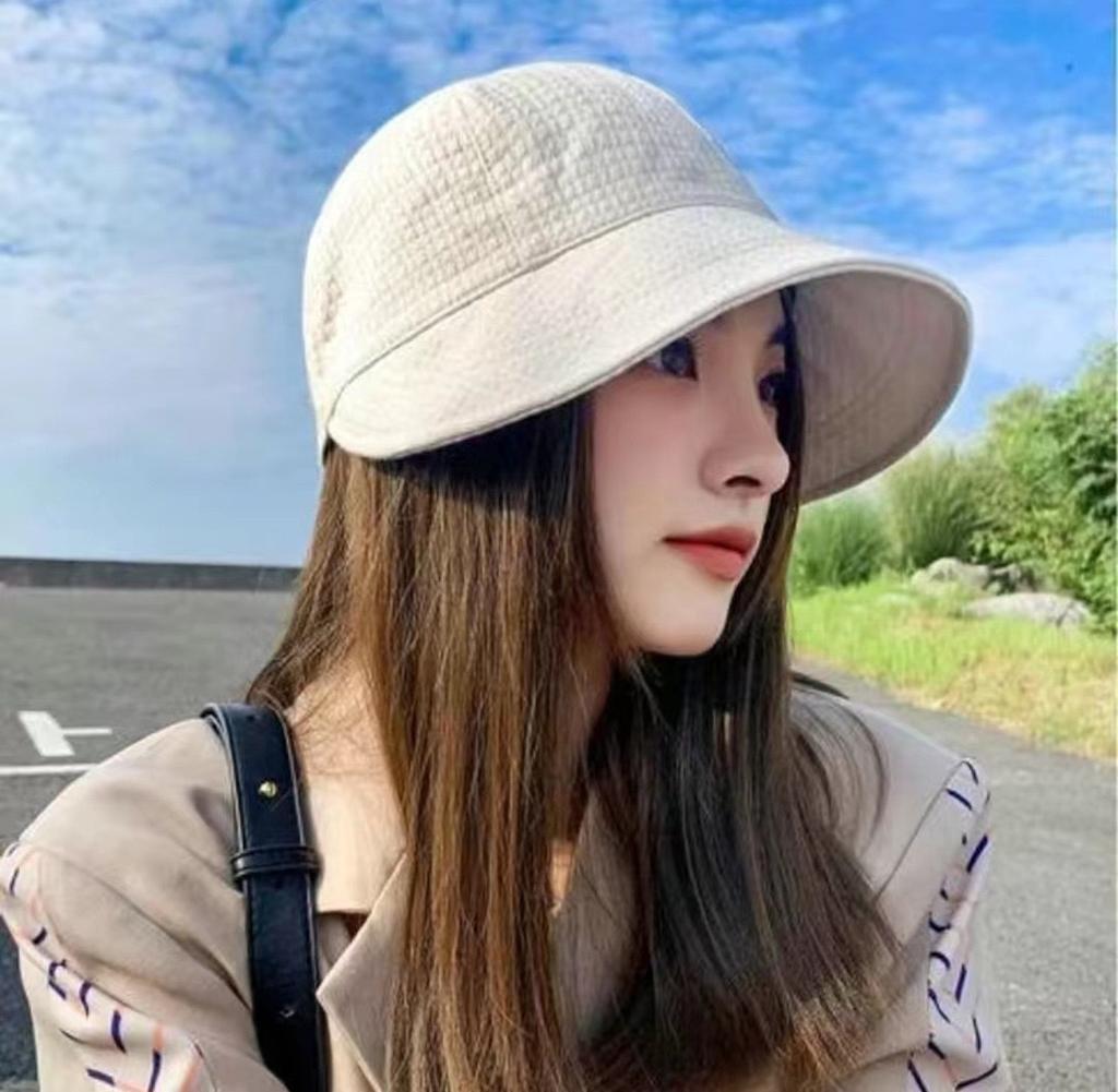 New Outdoor Upgraded Version Sunscreen Sunshade Cap Women's Summer Face Small Versatile Breathable Empty Top Hat