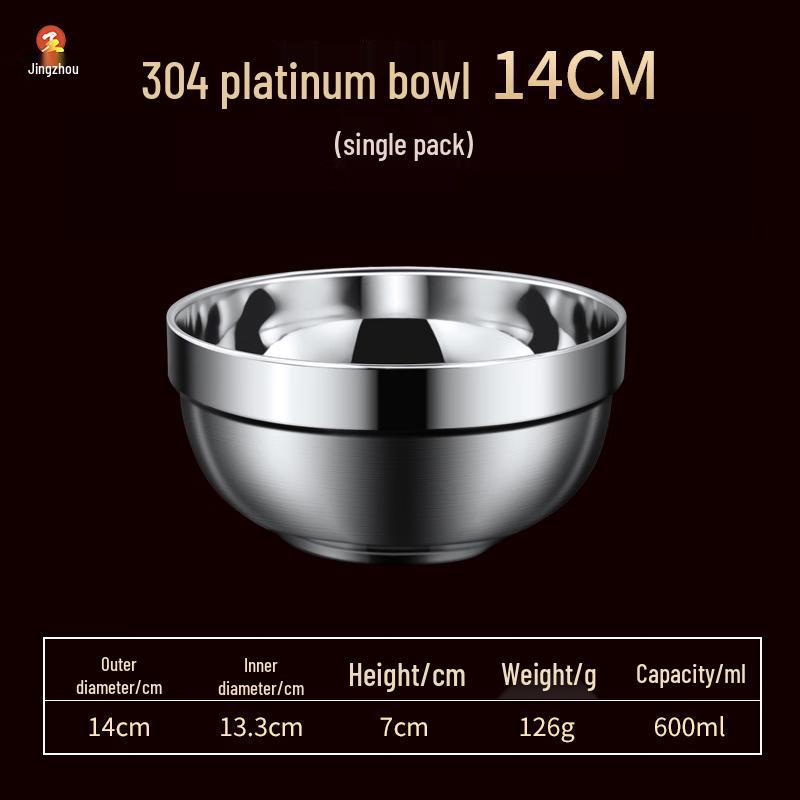 Jingzhou Double-Layer Stainless Steel Heat-Insulated Bowls