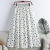Women's Summer Fresh Floral Polka Dot Half-body Skirt Elastic Waist Simple Commuter Skinny Skirt
