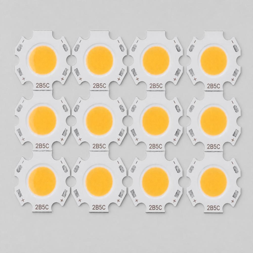 12PCS 15-17V COB Light Emitter 5W COB LED Chip Beads Durable Energy Saving Bulb  DIY Spotlights