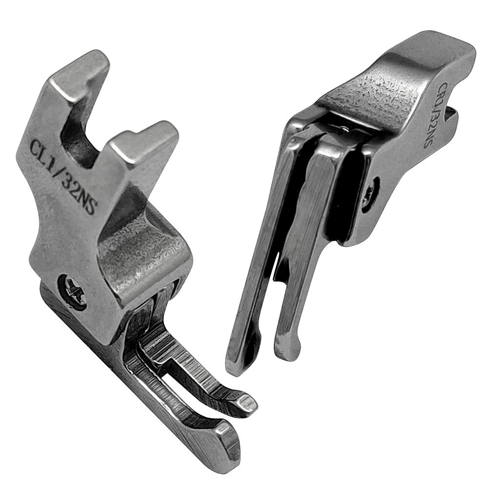 Linke/Rechte Kantenführung Nähfuß Strick- und Dünne Materialien Reißverschlussfuß Schmale Ausgleichsfüße Nähmaschinenzubehör