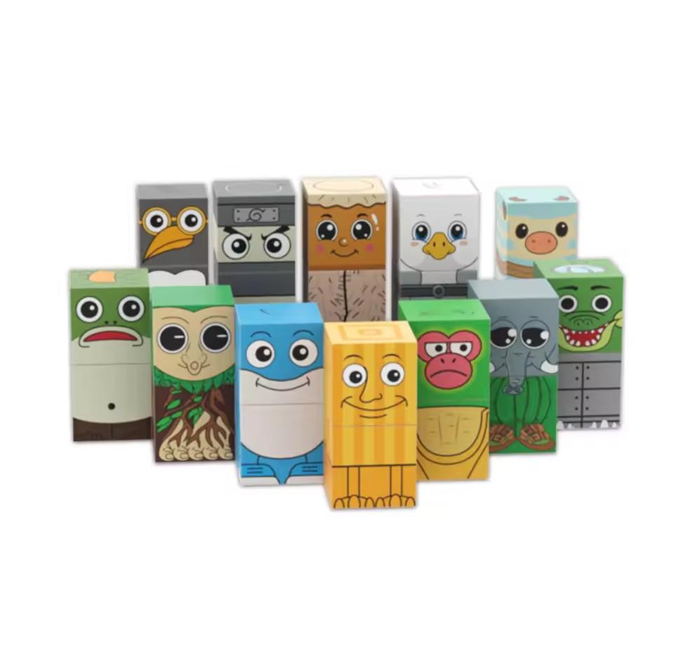 Tung Tung Tung Sahur Italian Brain Rot Animals Tralalero Tralala Shark Magnetic Building Blocks