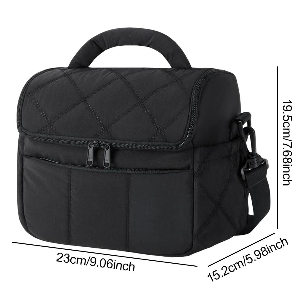 Insulated Cooler Bag Zipper Hot Cold Food Thermal Bag for Hiking School Trip