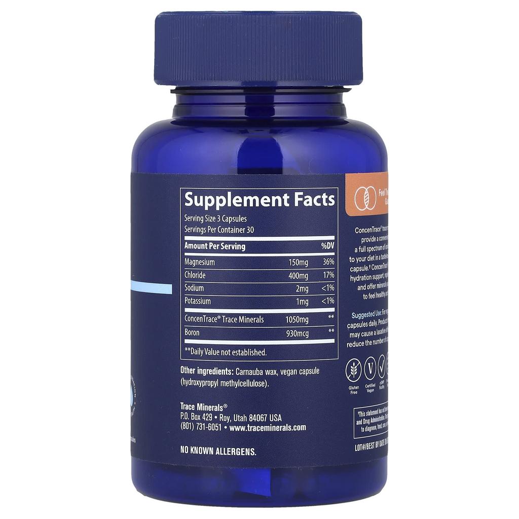 Concentrace®, Trace Mineral Capsules, 90 Capsules