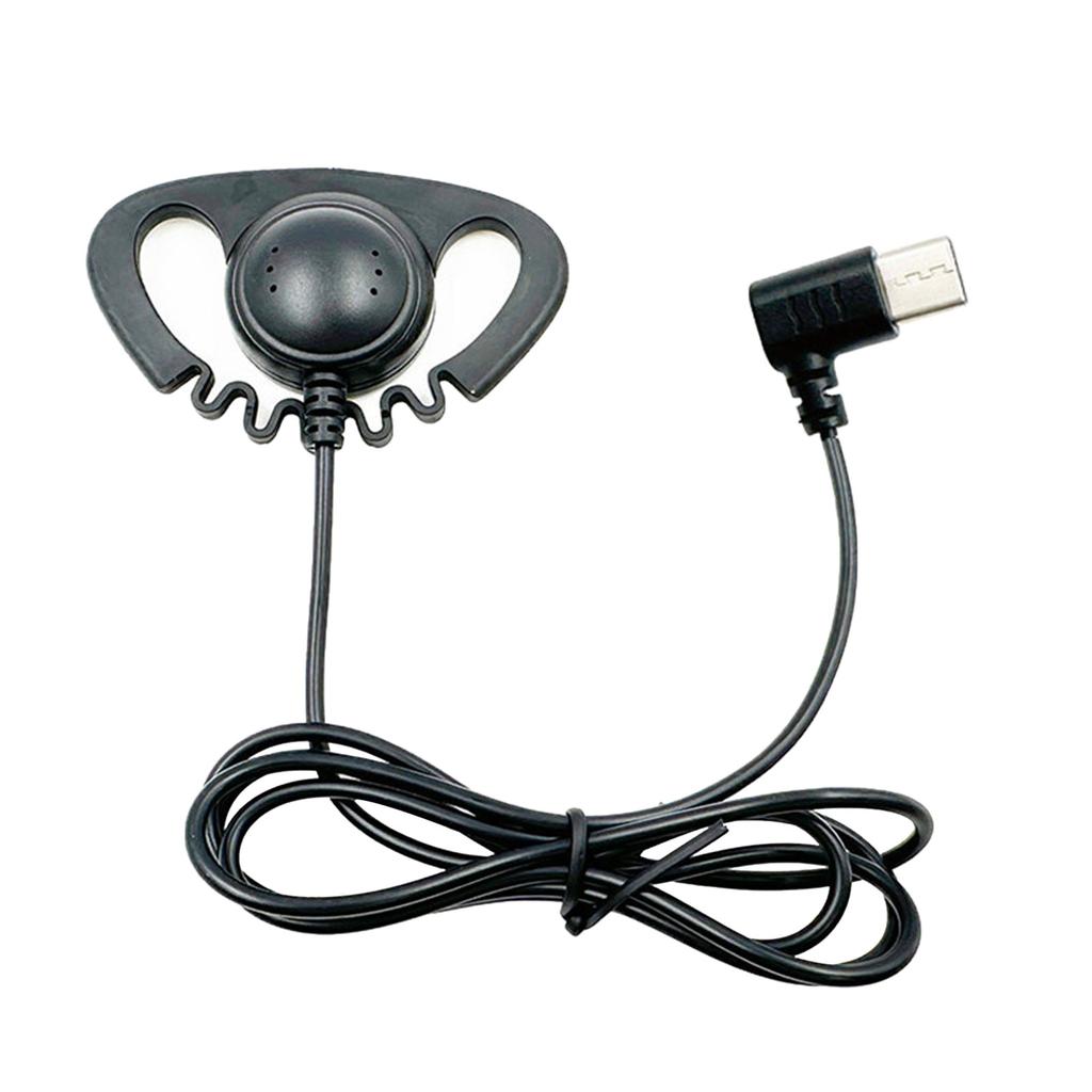 USB C/3,5 mm Ohrbügel, einseitig, Mono-Ohrhörer, kabelgebundene Headsets, Kopfhörer, einseitig, für Mobiltelefone, Notebooks