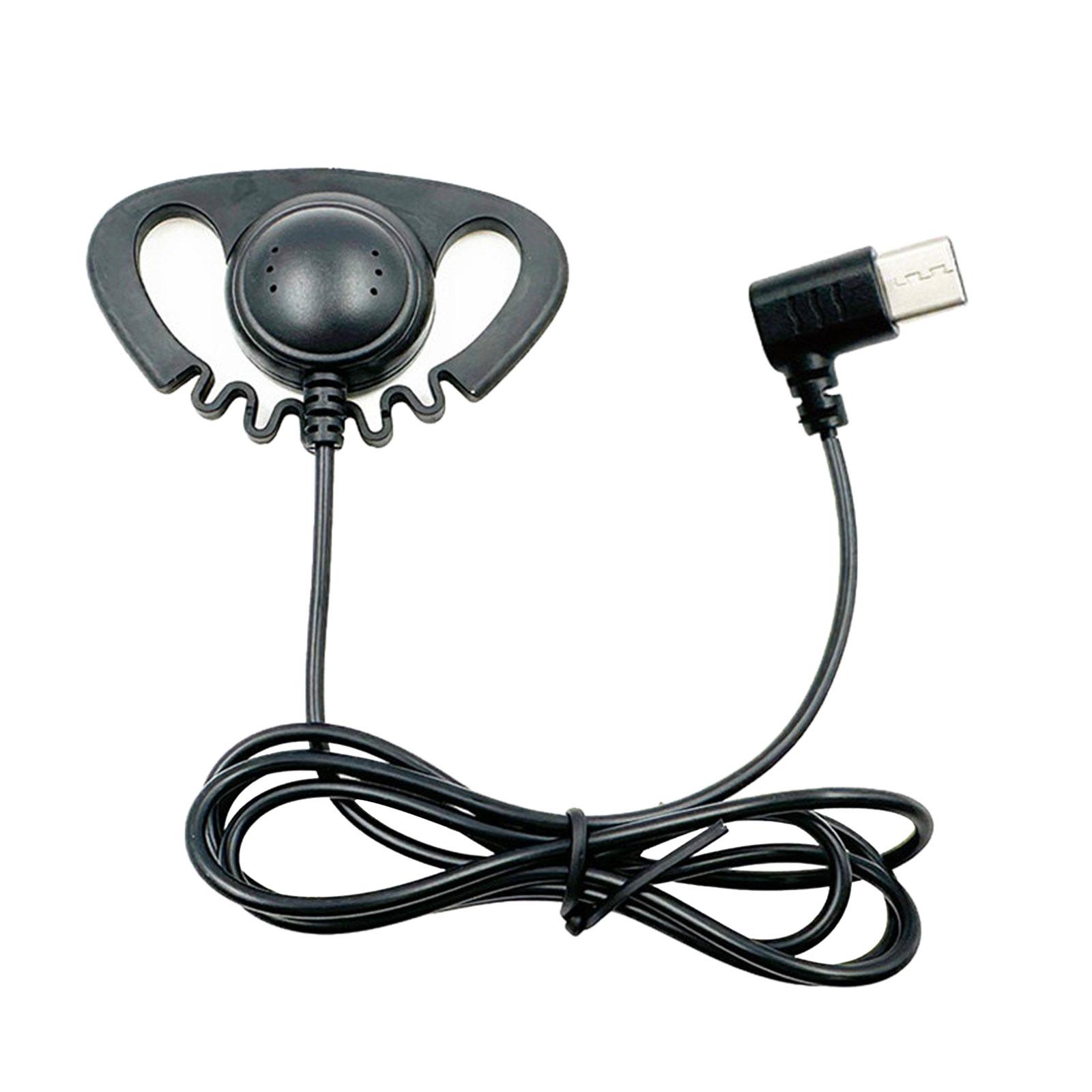 

USB C/3.5mm Ear Hook Односторонние наушники Моно Наушники Проводные гарнитуры Наушники Односторонние для мобильных телефонов Ноутбуков A