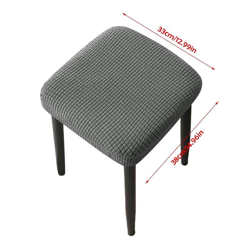 1/4pcs Polar Fleece Stool Cover Durable Elastic Non-slip Chair Seat Protector Slipcover Nordic Style Square Protective Case