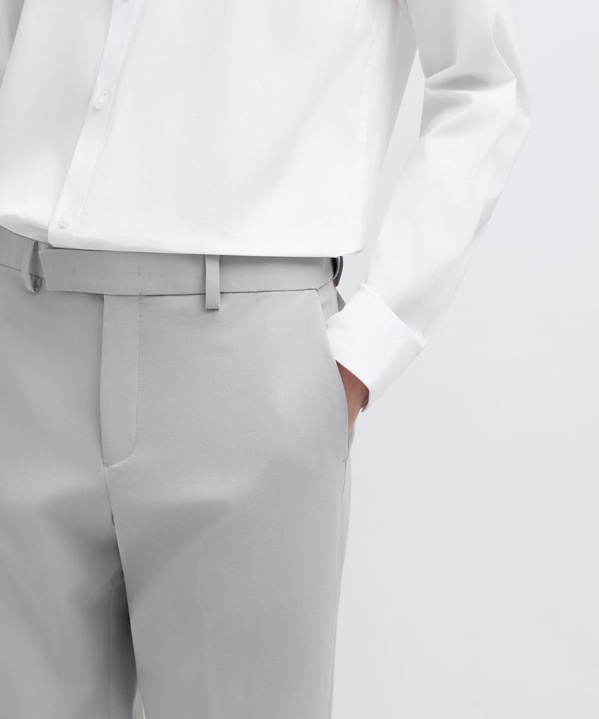 MUSINSA STANDARD Semi-Wide Hidden Banding Slacks [Light Gray]