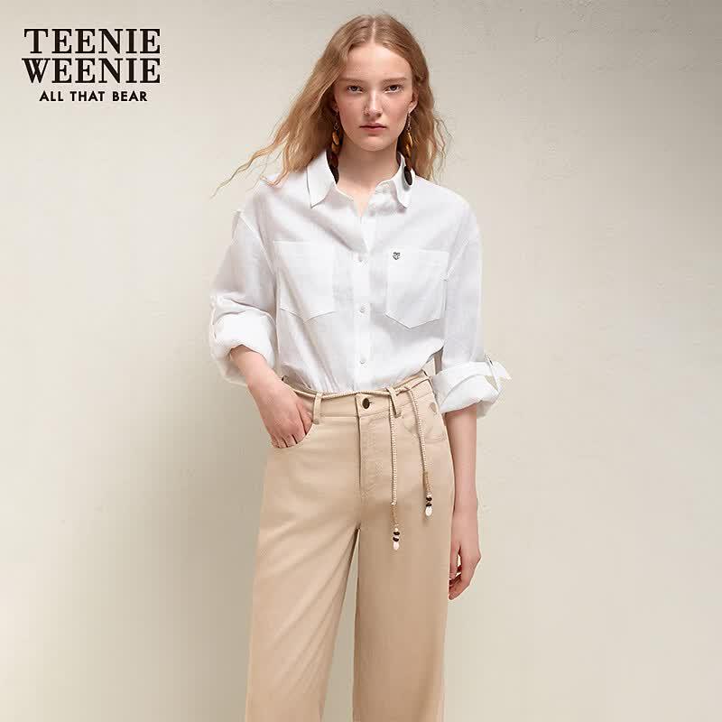 Teenie Weenie Bear Simple Women's Summer Blouse