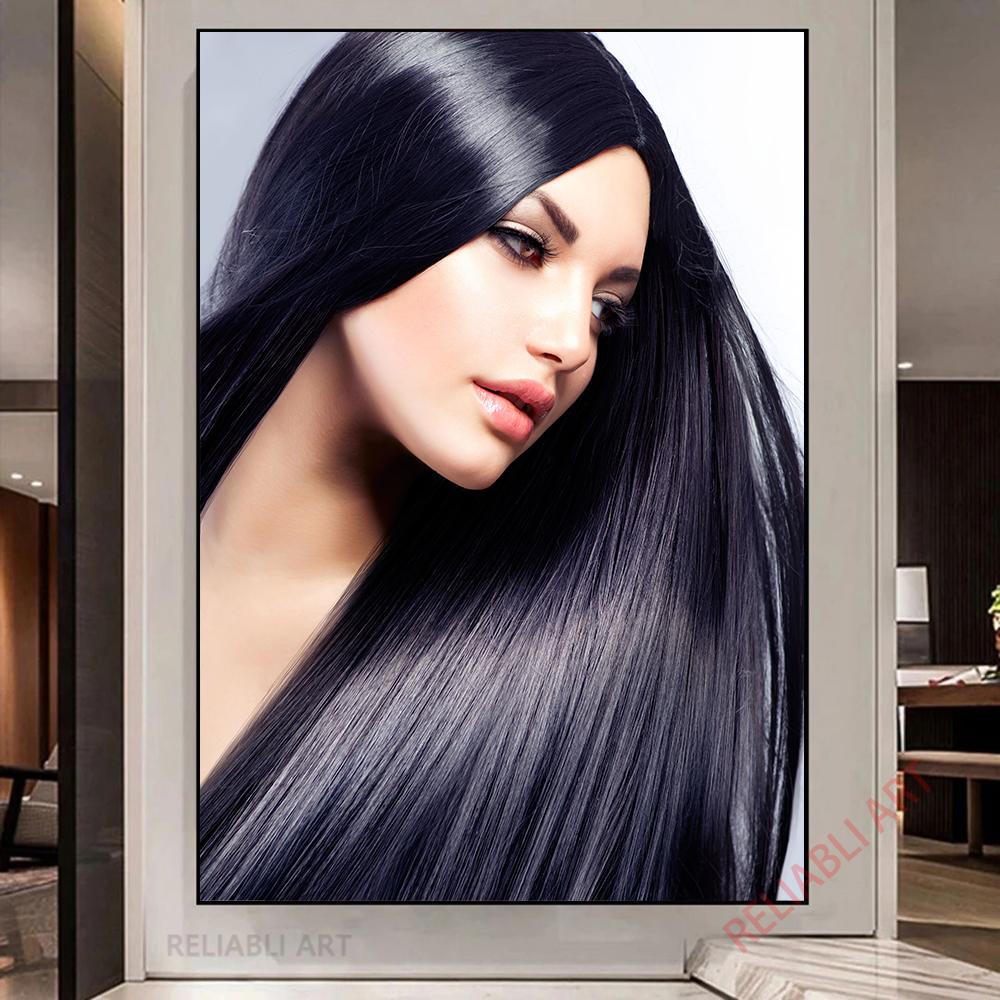 Hairdresser Barber Hair Salon Canvas Painting Hairstyle Posters Wall Art for Living Room Barber Shop Home Decoration