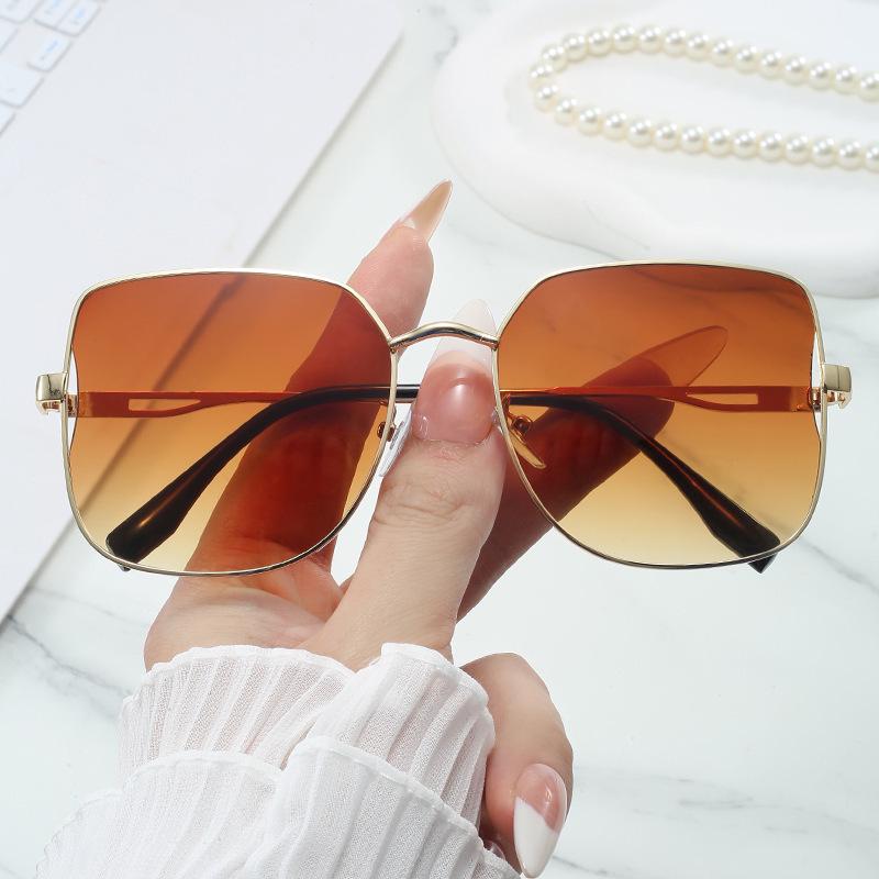 Trendy Large Square Frame Women s Driving Sunglasses with Sun Protection As Picture