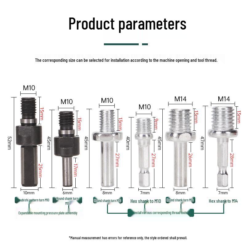 Konverter für elektrische Bohrmaschinen: Winkelschleiferstange mit selbstklebender Scheibe zum Schneiden, Schleifen, Polieren und für Sechskantschrauben