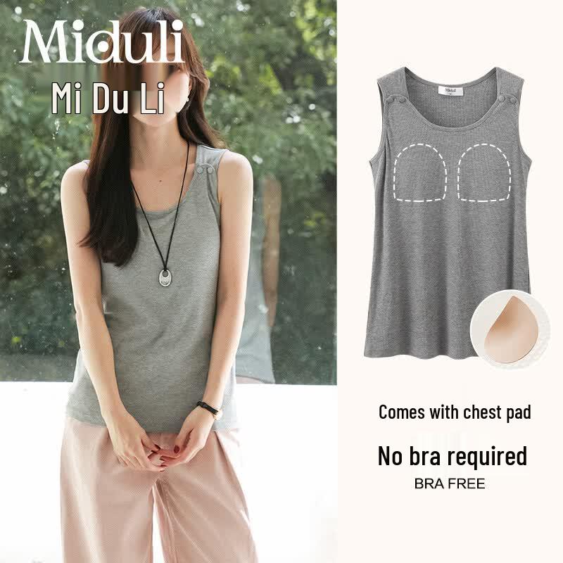 Midoli Postpartum Nursing Camisole with Built-in Pads L