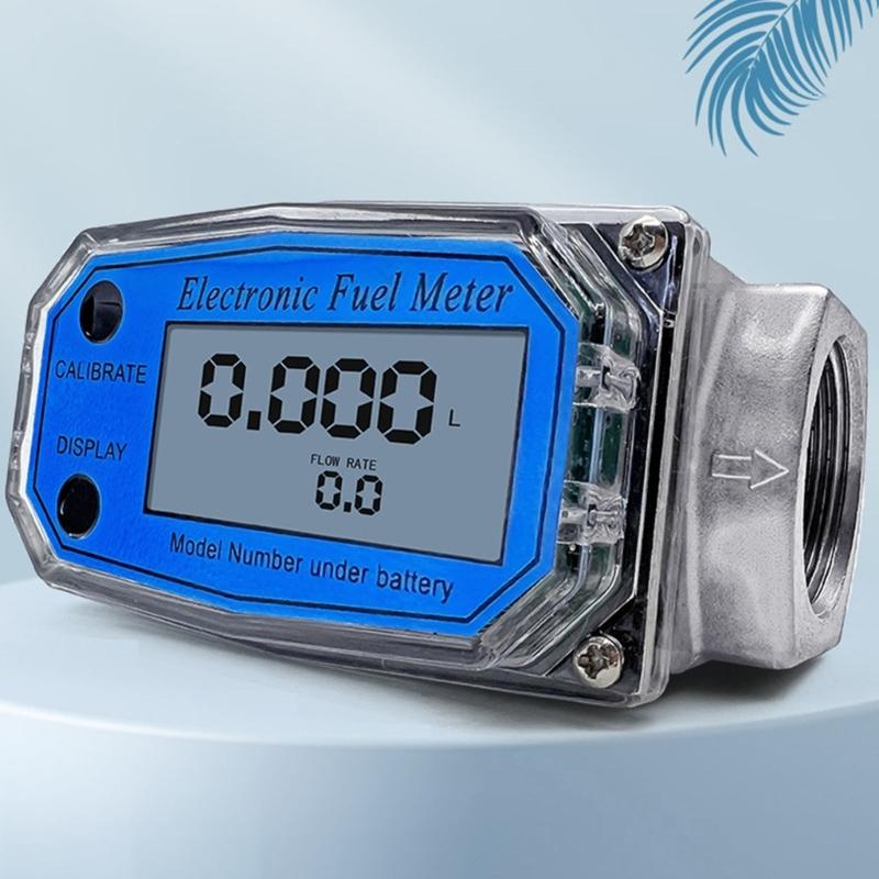 Liquid Flow Sensor Meter Flowmeter with LCD Display for Diesel-Fuel Water 1in/2in/2.5in/3in Electronic Turbine-Flowmeter
