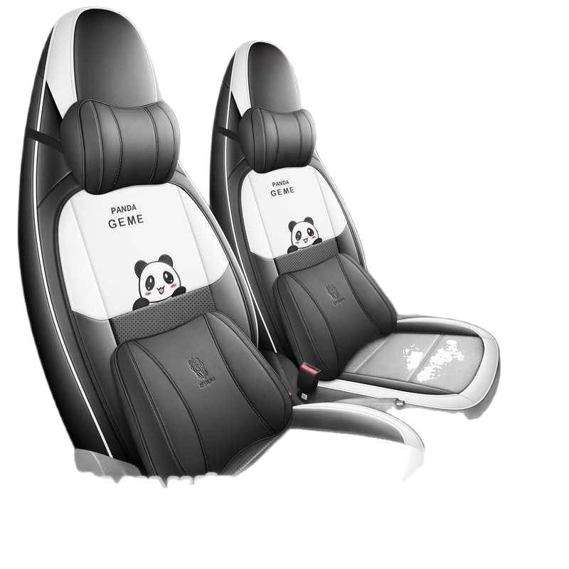 2026 Panda Mini Energetic Bear Car Seat Cover - Full Coverage Cartoon Cushion