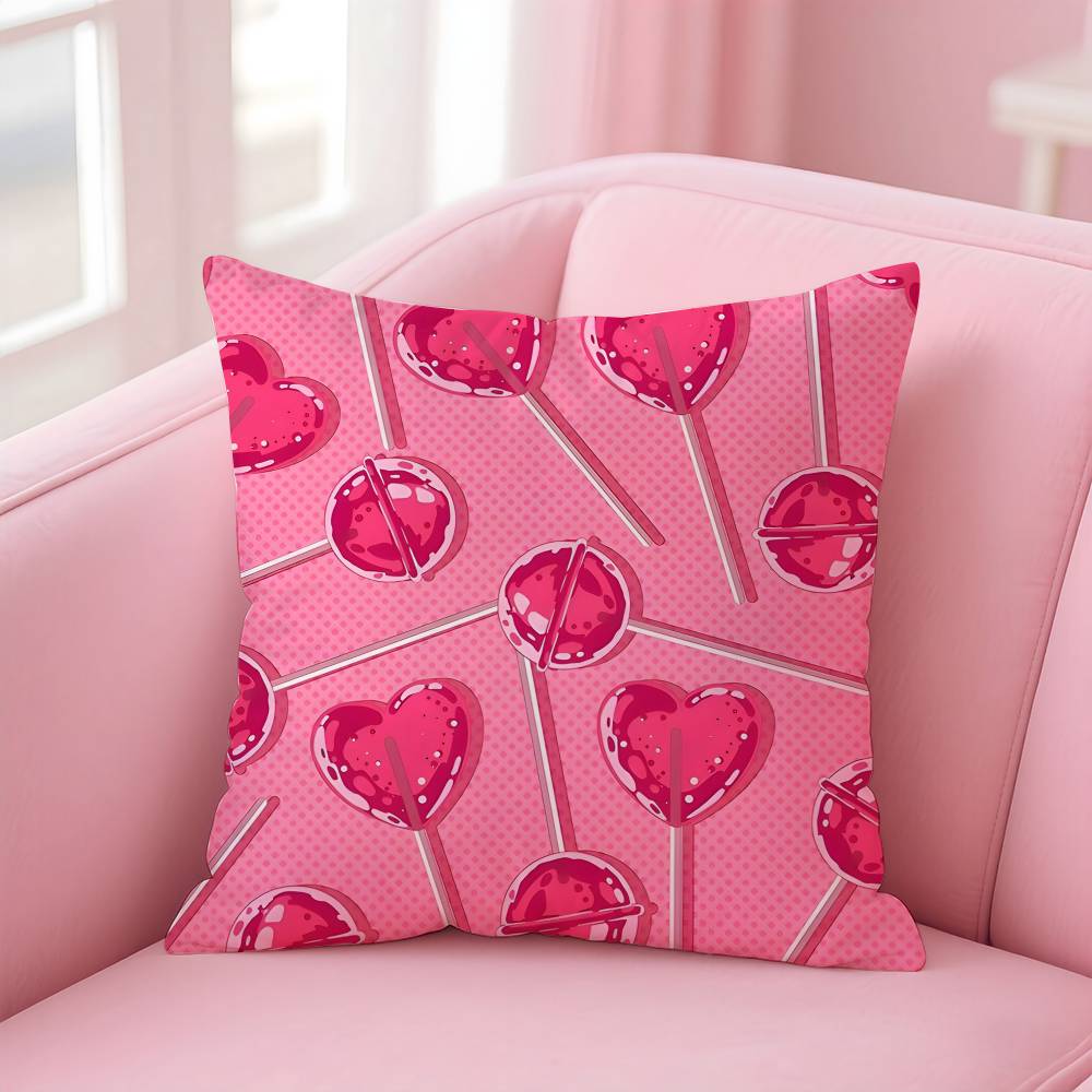 sweet pink candy Pillow Case pattern printing pillowcase living room sofa cushion cover bedroom room decor