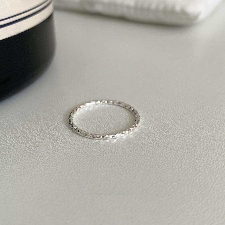 Retro Heavy Industry S plain ring, non-fading opening adjustable index finger ring