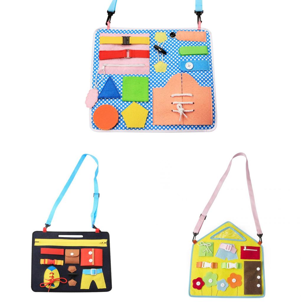 Baby Learning Dressup Board With Zippers And Buttons For Early Education And Development