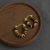 Retro Melaard Tiger's Eye Handmade French Light Luxury Stud Earrings for Women