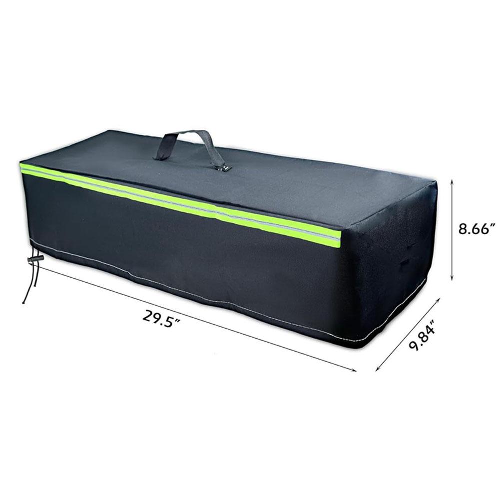 1PC Outdoor Firepit-Cover 75*25*22cm 28" Rectangular Tabletop Firepit-Cover With Glow In Dark Stripe,Waterproof Dust Covers