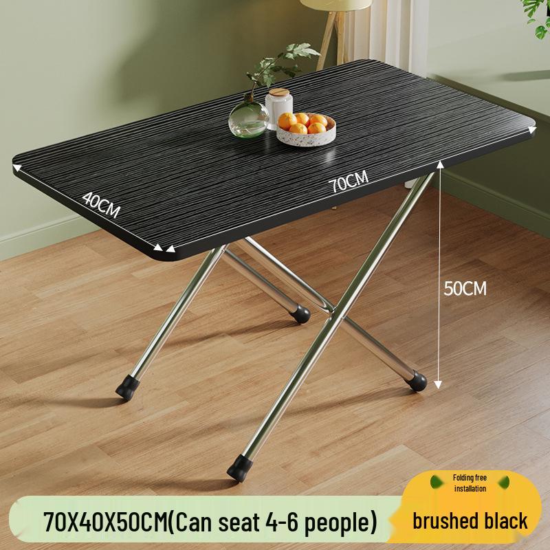 Foldable Rectangular Dining Table for Small Apartments or Rental Rooms