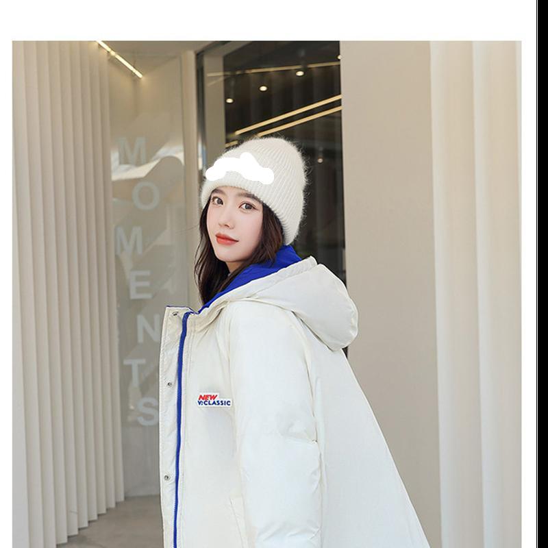 

Женское осеннее и зимнее свободное хлопковое пальто средней длины с капюшоном, утолщенное пальто XXL