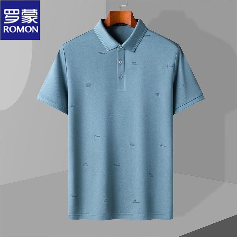 Romon Men s Summer Lapel Polo Shirt 56