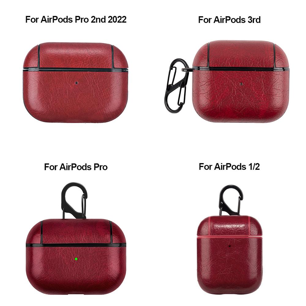 Leder Schutzhülle Für Airpods Pro 2 3 Hülle Kabellose Kopfhörer Hülle Für Airpod Pro2 Pro 2. 3. Airpods3 Lade Tasche Funda