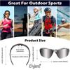 Polarized Sunglasses for Outdoor and TR90 UV Sports, Men's Women's, Wrap-around Style, Cycling, Frame, Protection.