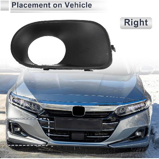 Front Right Fog Light Grill for BMW X5 2004-2006 Front Lower Bumper Fog Light Cover Inserts No.51117129300 ABS 1 Pc