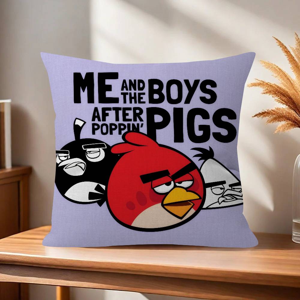 Animation AAAngry Birds Cartoon Pillow Gift Home Office Decoration Bedroom Sofa Car Cushion Cover case x