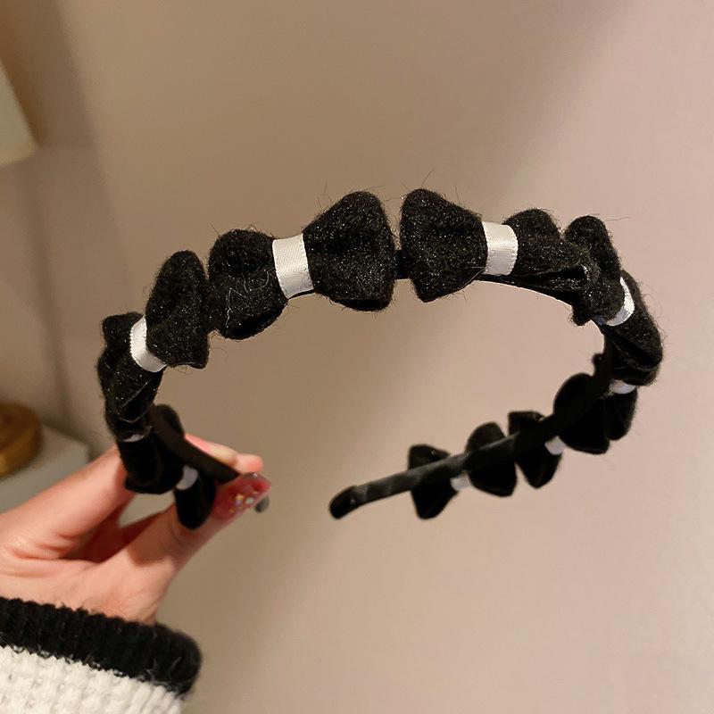 Fresh and Light Fabric Striped Simple Hairband, Versatile and Sweetly Cute Headband, High Crown Style Hair Restraint Accessory