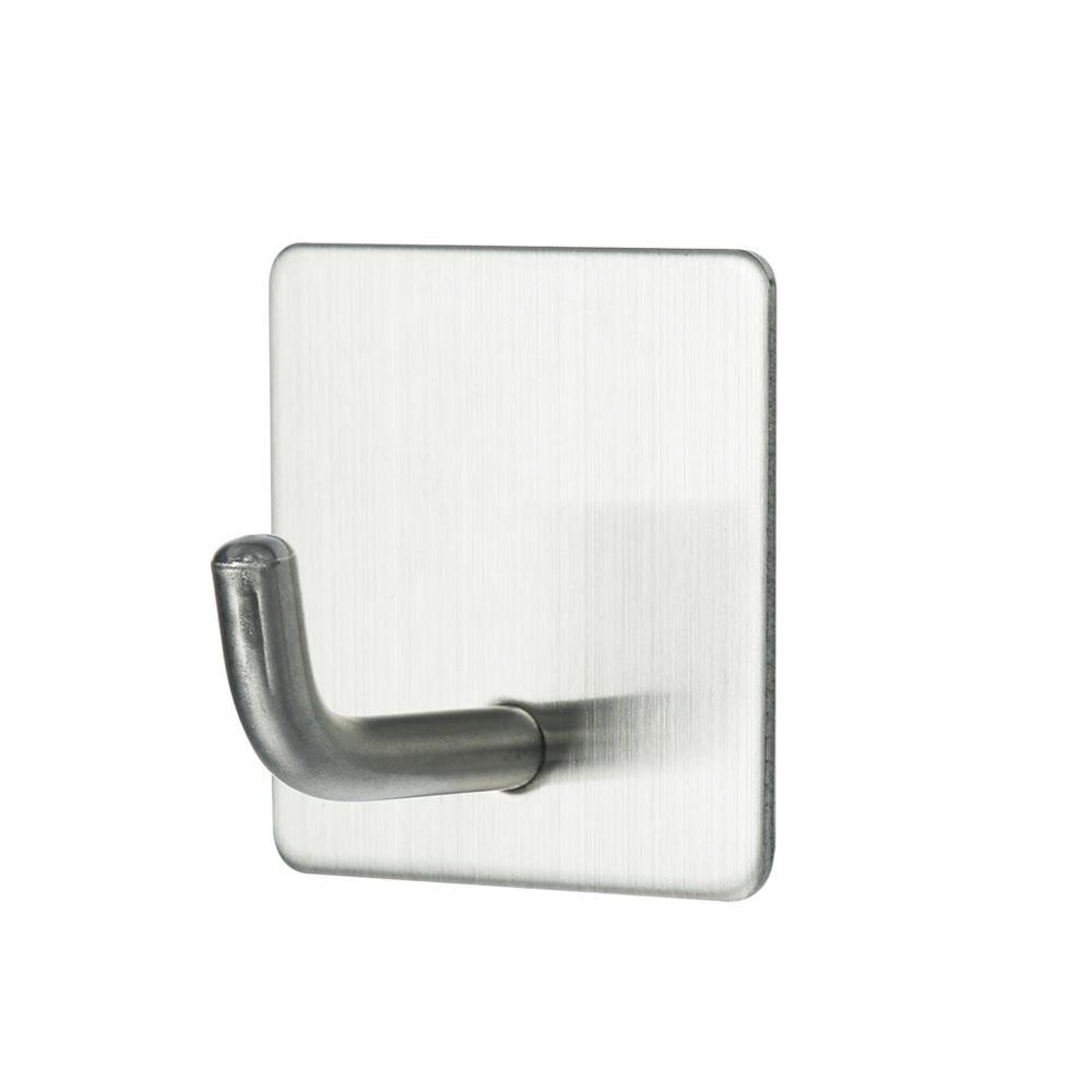 Rustproof Towel Rack Bathroom Stainless Steel Hook Adhesive Hooks Clothes Hanger Wall Door Holder